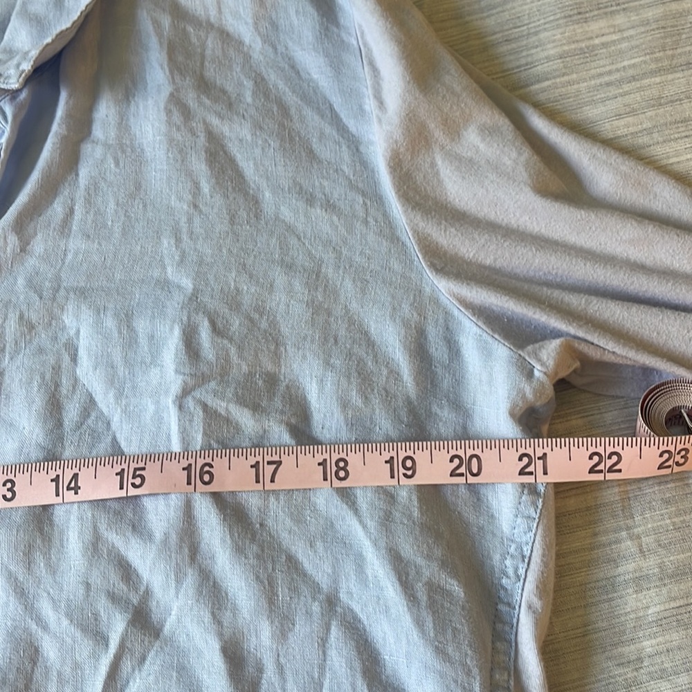 Soft Surrounding Sylvie Linen Button Down Crochet… - image 8